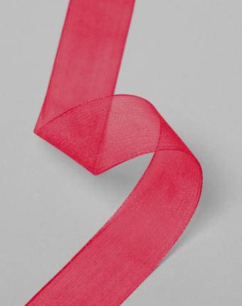 אורגנזה חלק - אדום