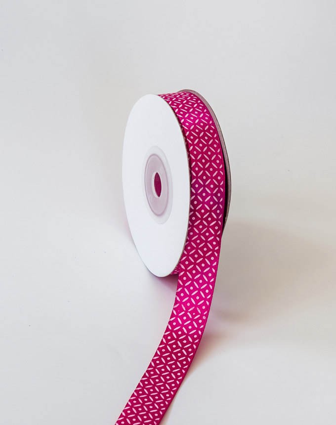 סטן מודפס מעוין - פוקסיה