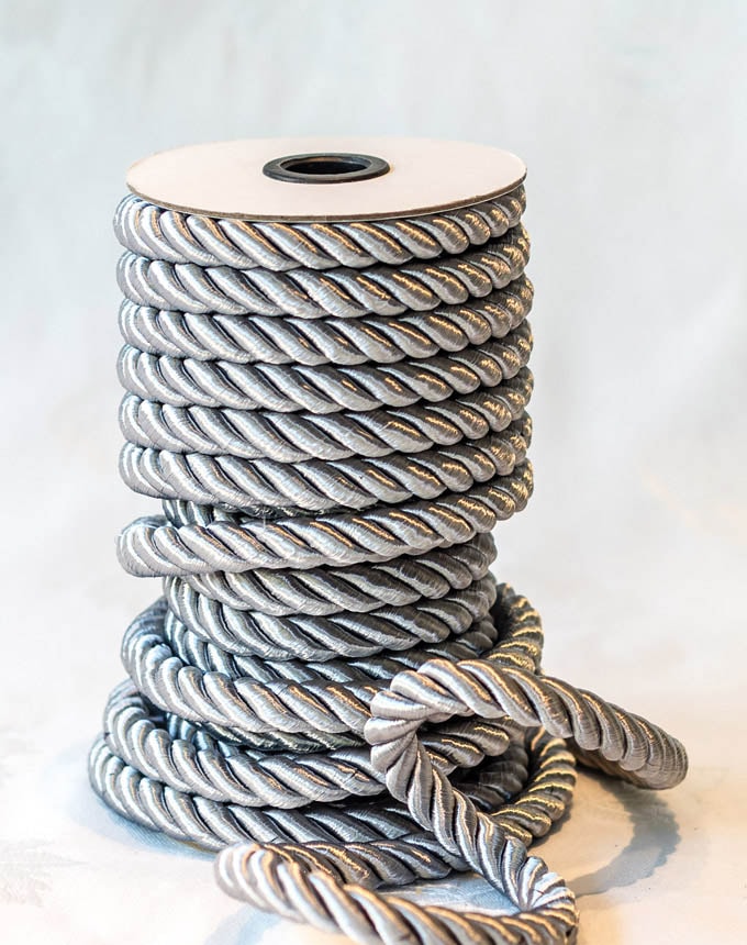 שרוך מגולגל 12 מ"מ - אפור