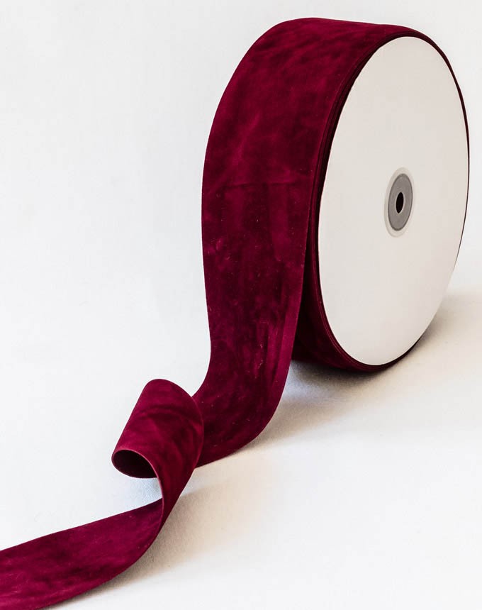 קטיפה דו צדדית - בורדו