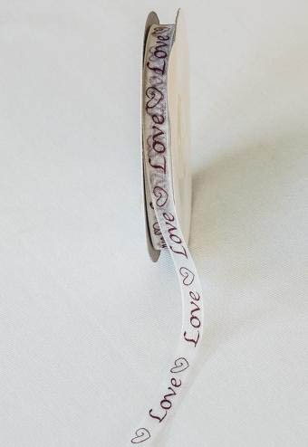 סט אדום לבן - סרט אורגנזה מודפס 9ממ 50יארד