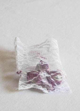 סט שולחן מתוק - שקית תחרה לבנה 12יח