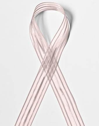 אורגנזה פסים - ורוד בייבי