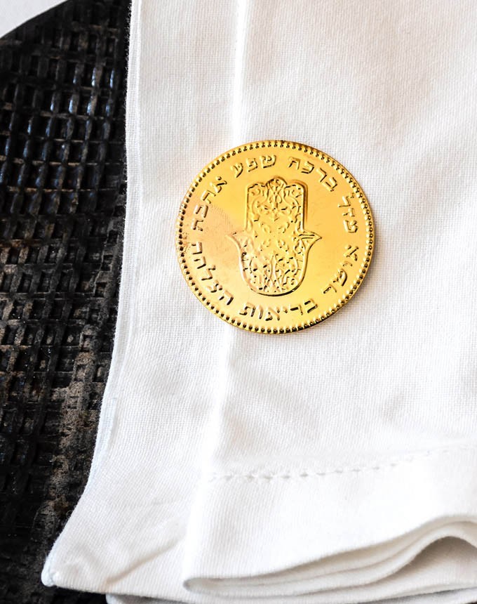 חבק קליפס חמסה - זהב