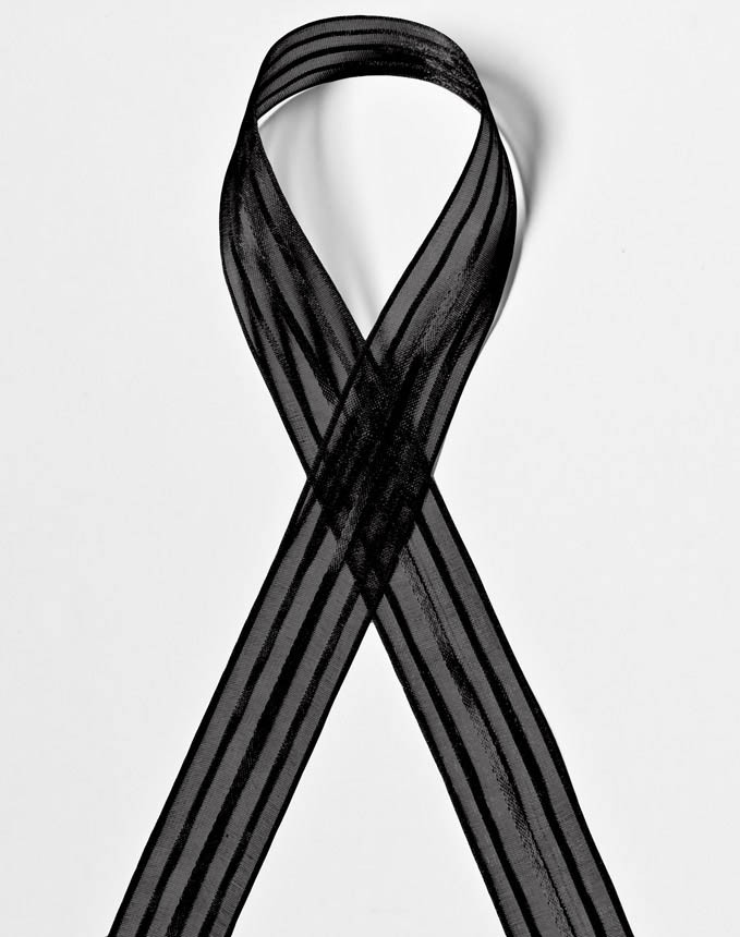 אורגנזה פסים - שחור