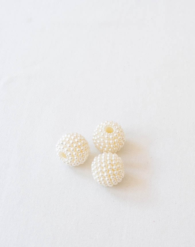 חרוז השחלה פנינים קטנות - שמנת