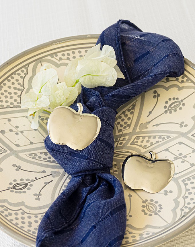 חבק קליפס תפוח - כסף