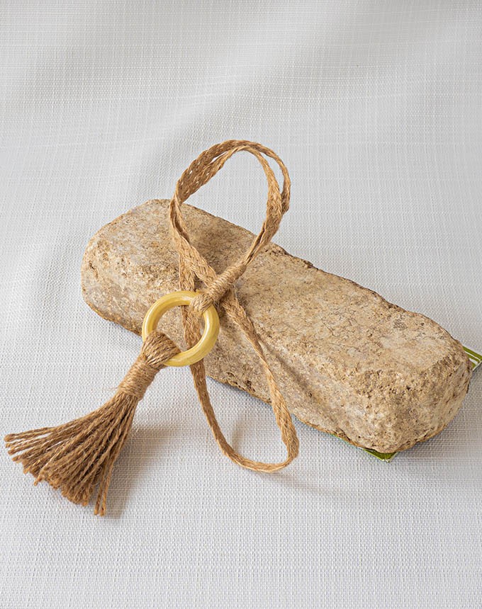 גדיל וילון יוטה+טבעת עץ - יוטה