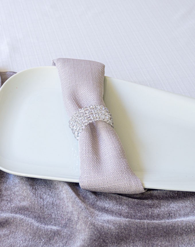 חבק קפיץ יהלום - שקוף כסף