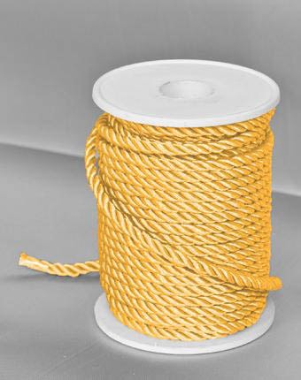 שרוך מגולגל 5 מ"מ - זהב בהיר