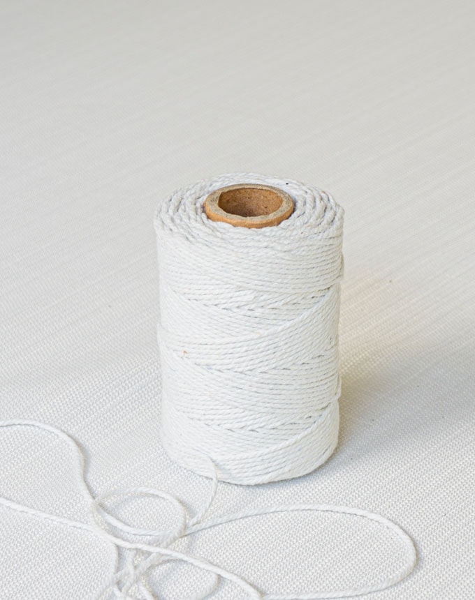 שרוך כותנה 2 מ"מ - לבן