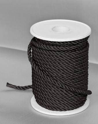 שרוך מגולגל 5 מ"מ - שחור