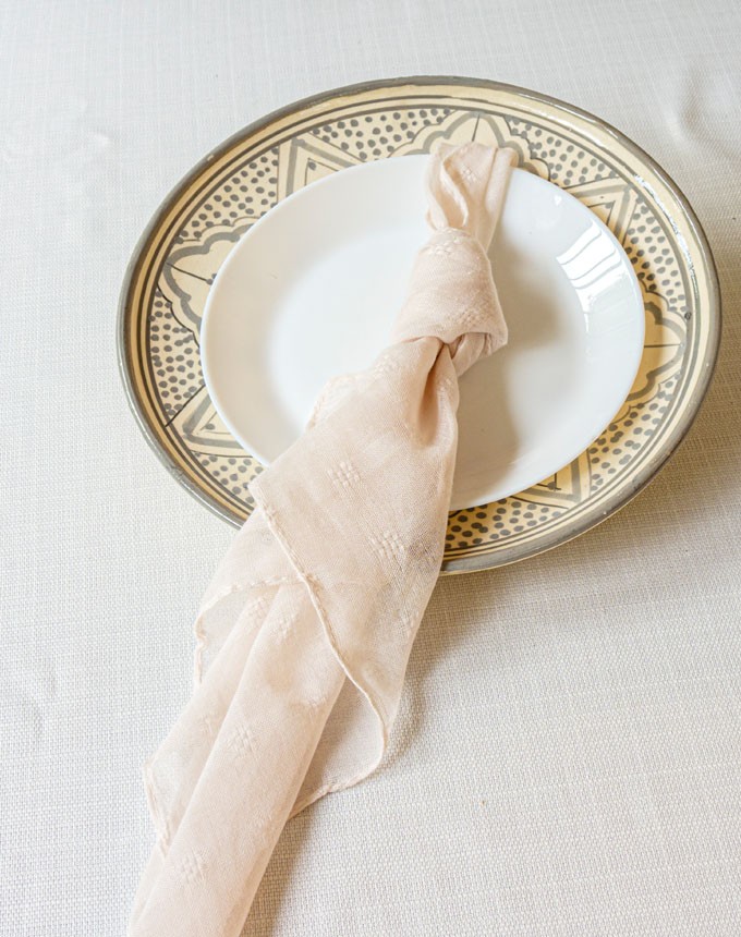 מפיות טטרה ריבועים קטנים - קרם