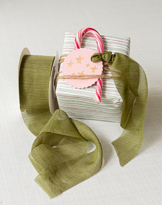 סרט שיפון - ירוק זית