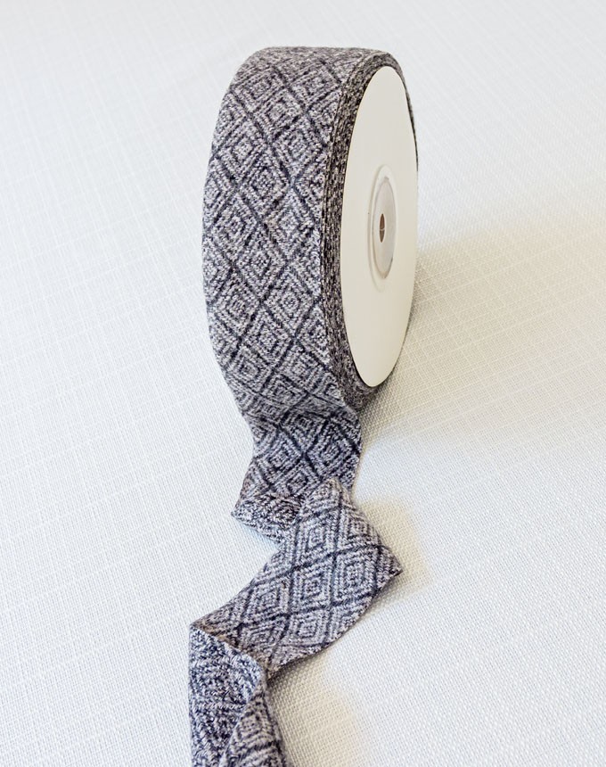 סרט צמר מעויינים - אפור