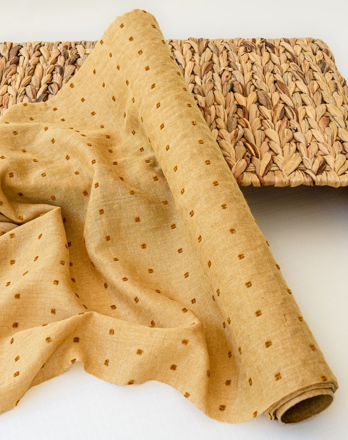 רנר כותנה שוויצרית נקודות - חרדל