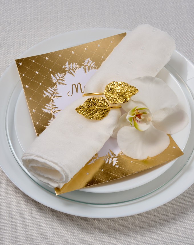 חבק עלה כפול - זהב