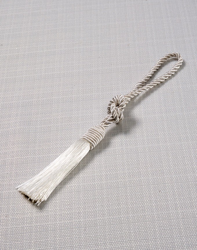 גדיל עבה + כותרת - לבן