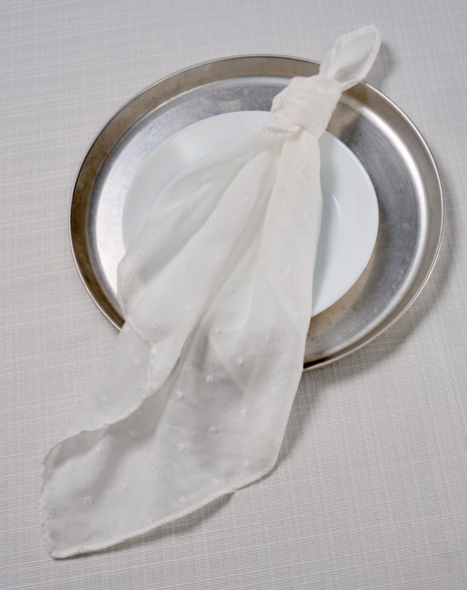 מפיות טטרה נקודות - לבן