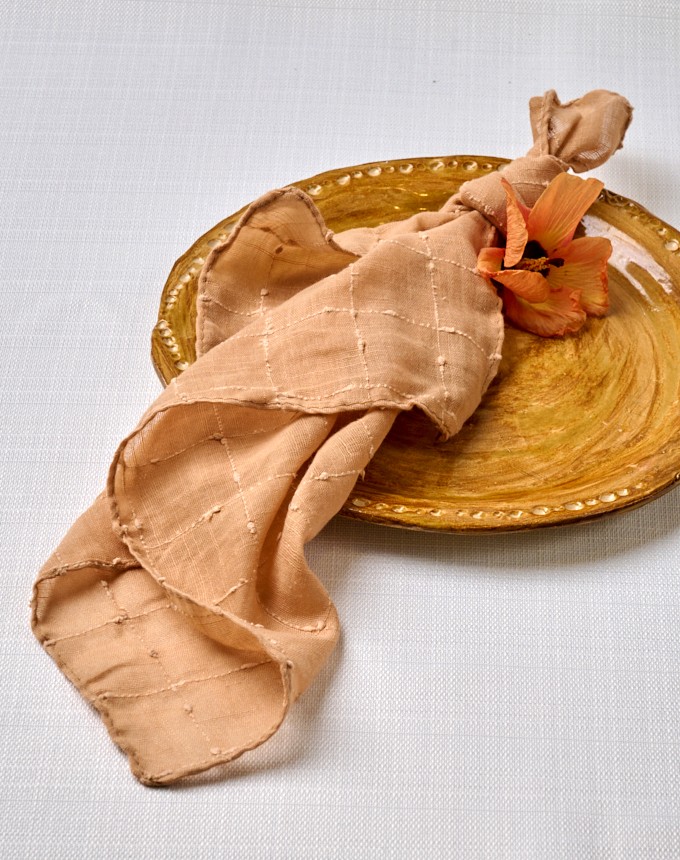 מפיות נקודות ריבועים - קאמל