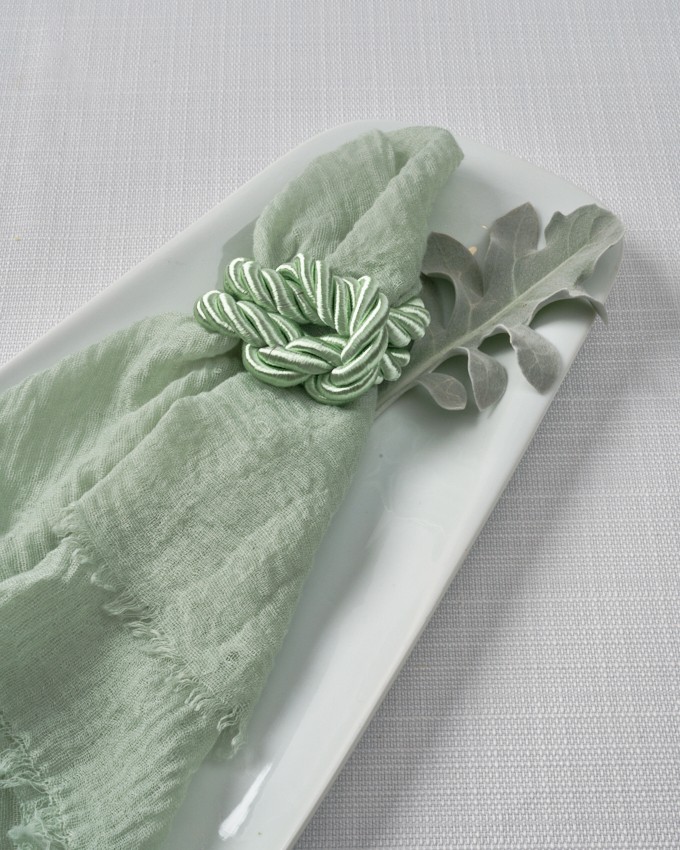 חבק קשר שטוח - ירוק מנטה