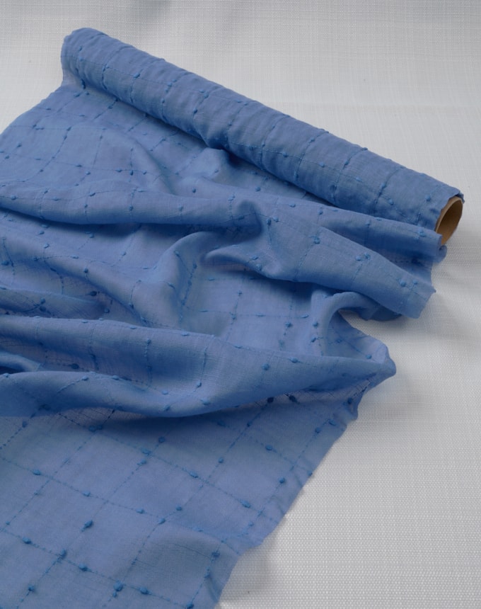 רנר שויצרי נקודות ריבועים - תכלת