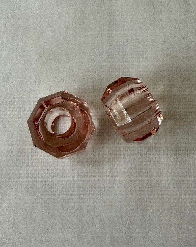 חרוז יהלום - ורוד עתיק