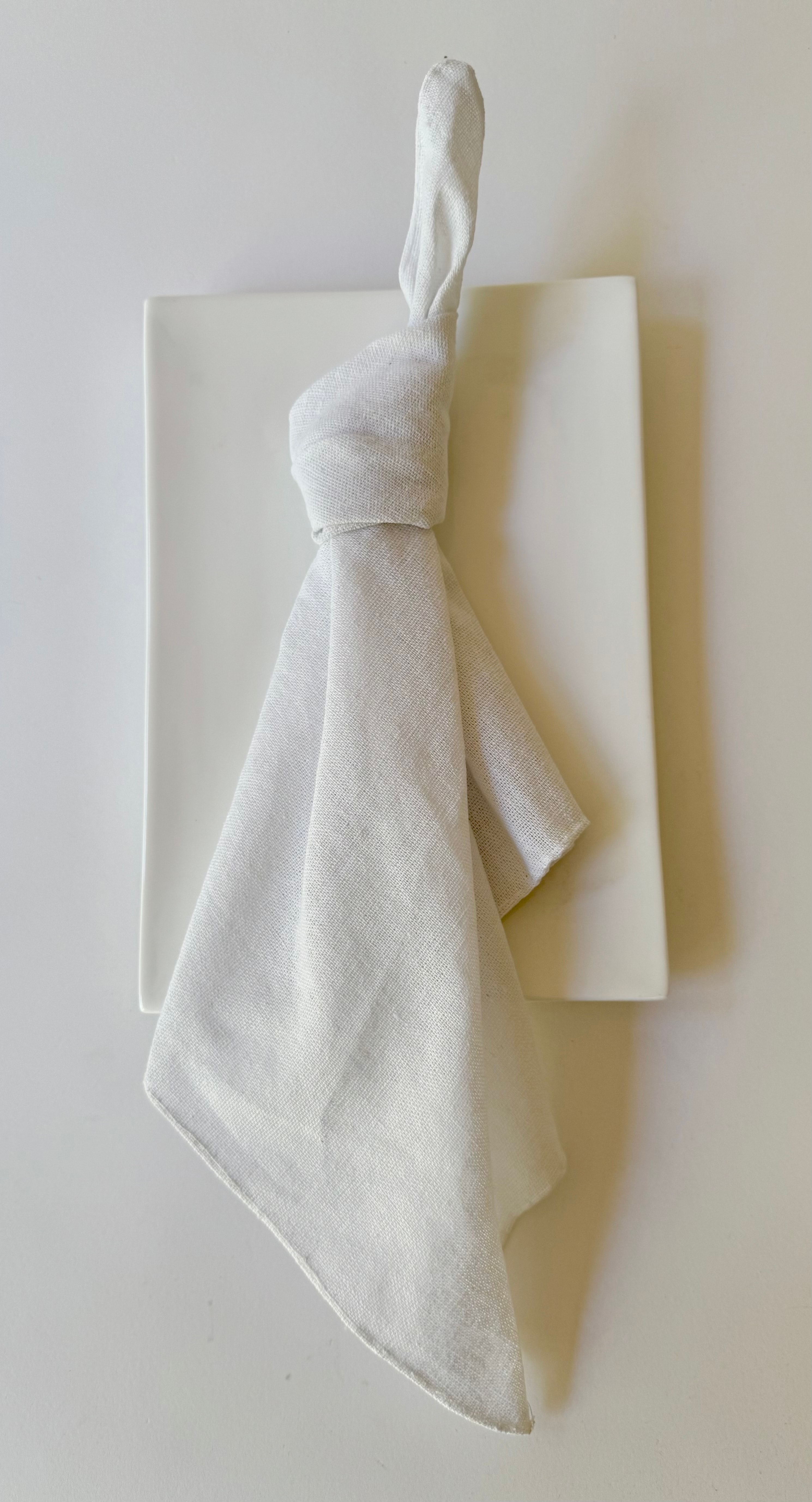 מפית קנבס - לבן