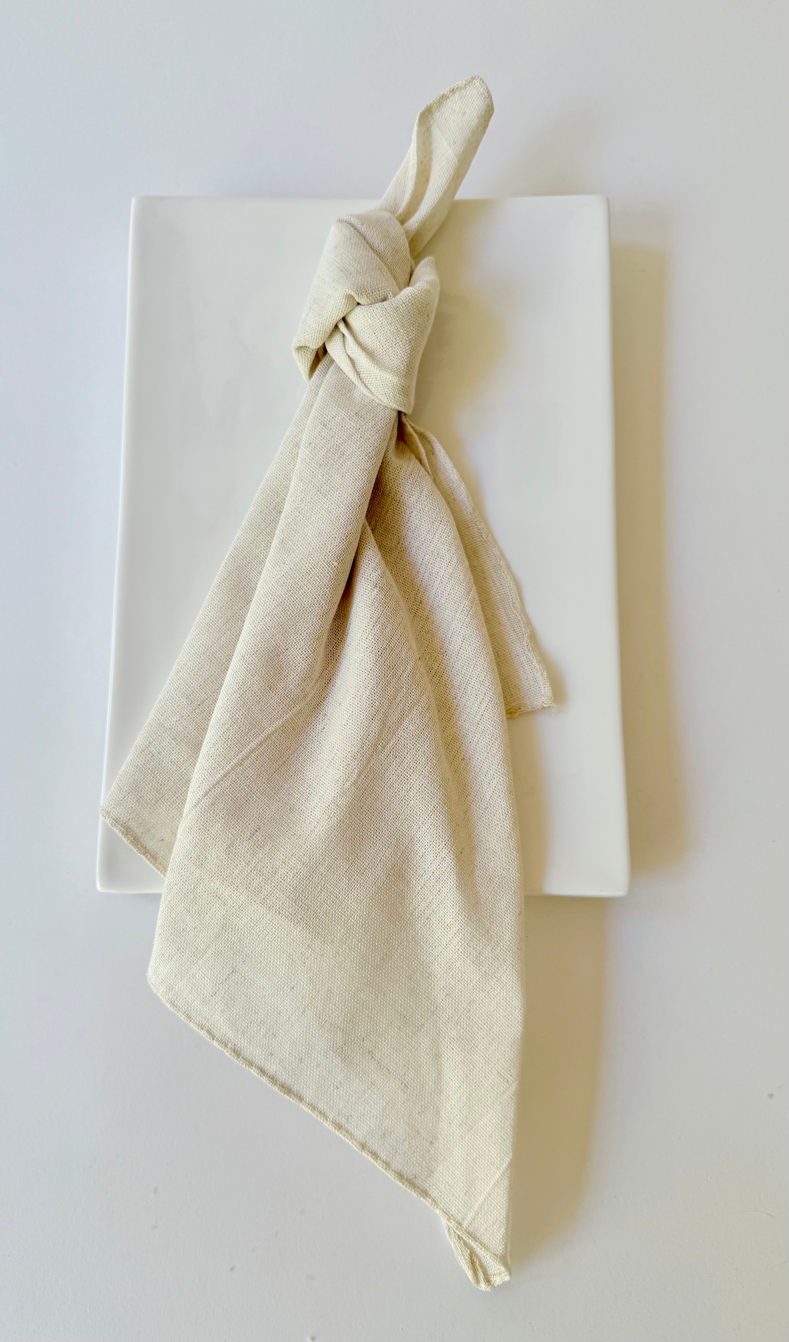 מפית קנבס - קרם