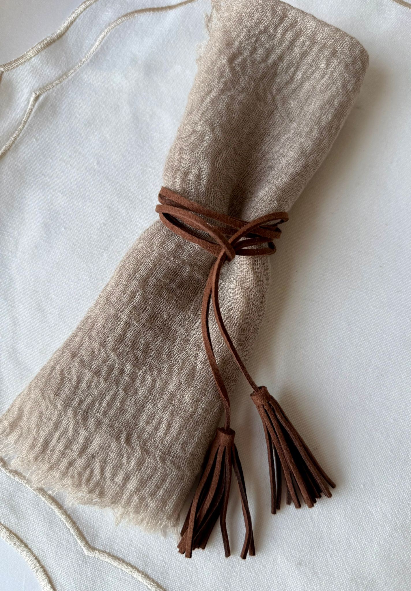 גדיל דמוי עור - חום כהה