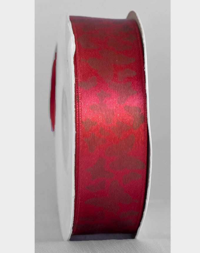 סטן פרפרים - בורדו+זהב