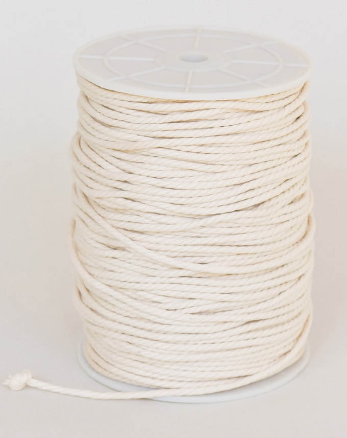 שרוך כותנה מצופה - קרם