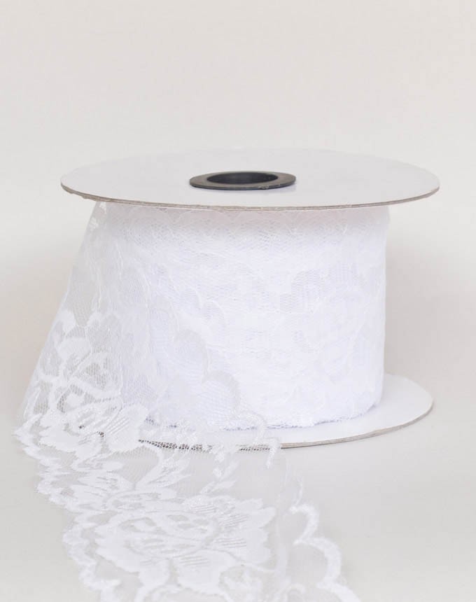 תחרה 80 מ"מ - לבן