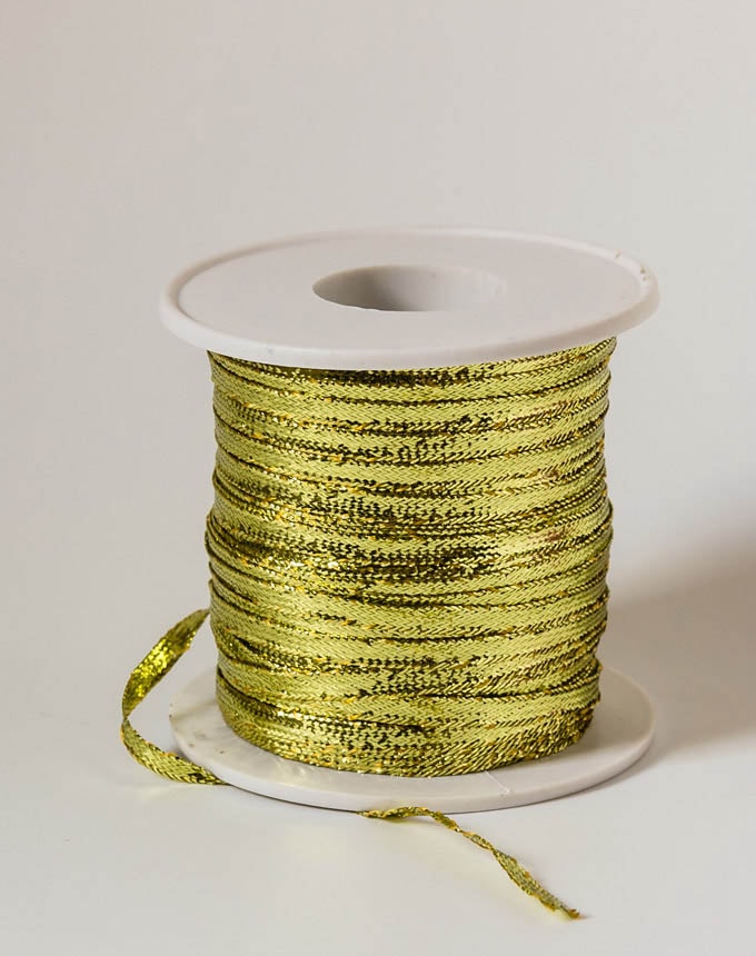 שרוך לורקס שטוח ציבעוני - זהב