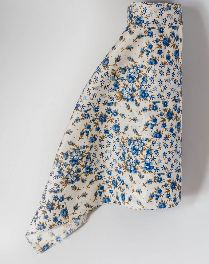 רנר פרחים על כותנה 1 - פרח תכלת