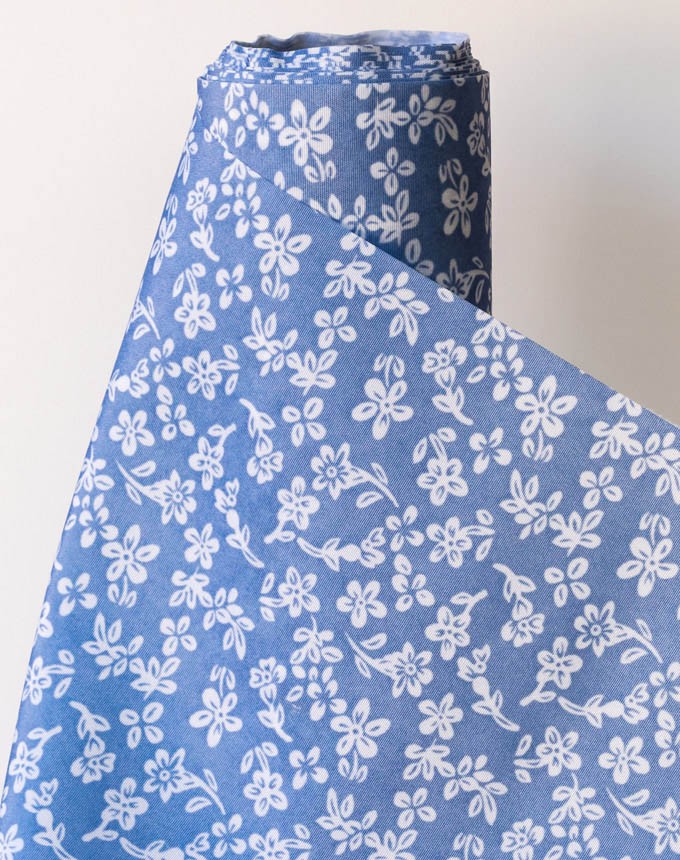 רנר פרחים בנדנה - כחול