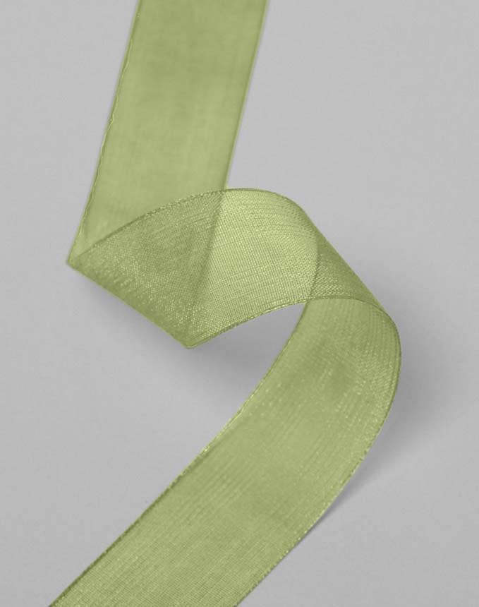 אורגנזה חלק - ירוק תפוח