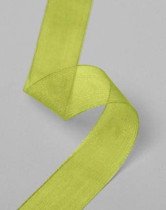 אורגנזה חלק - ירוק קיווי