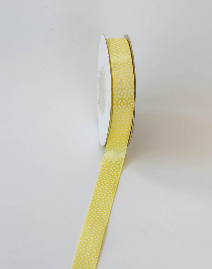 סטן מודפס מעוין - צהוב