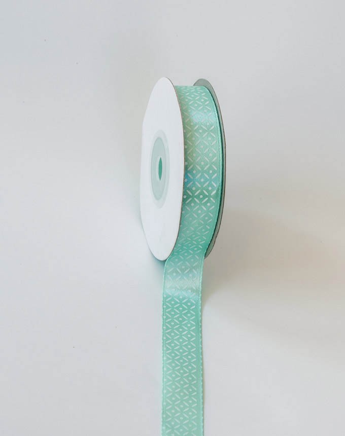 סטן מודפס מעוין - ירוק סלדין