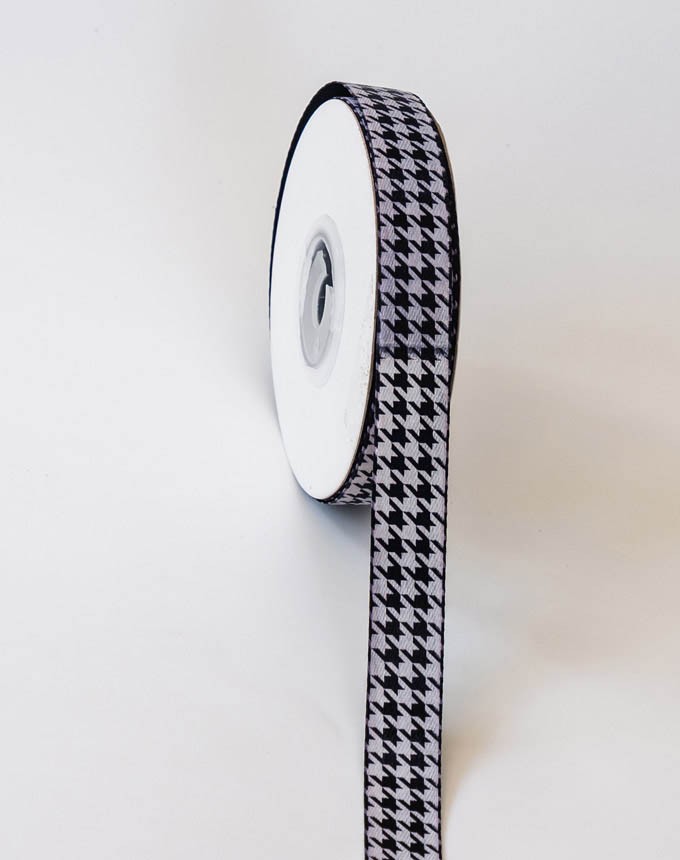 סטן מודפס שנל - לבן על שחור