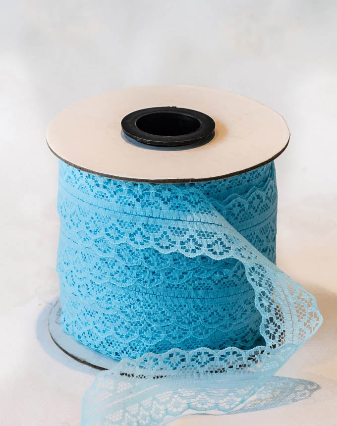 תחרה 25 מ"מ - טורקיז