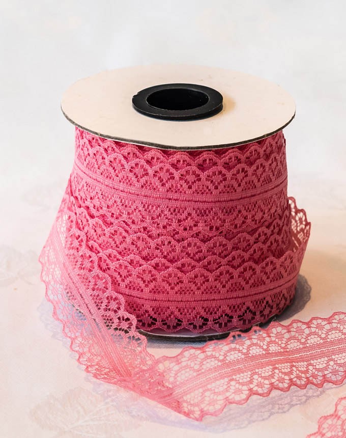 תחרה 25 מ"מ - ורוד נייק