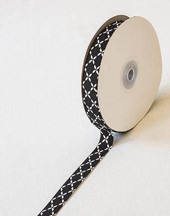 סרט מעוינים 15 מ״מ - שחור