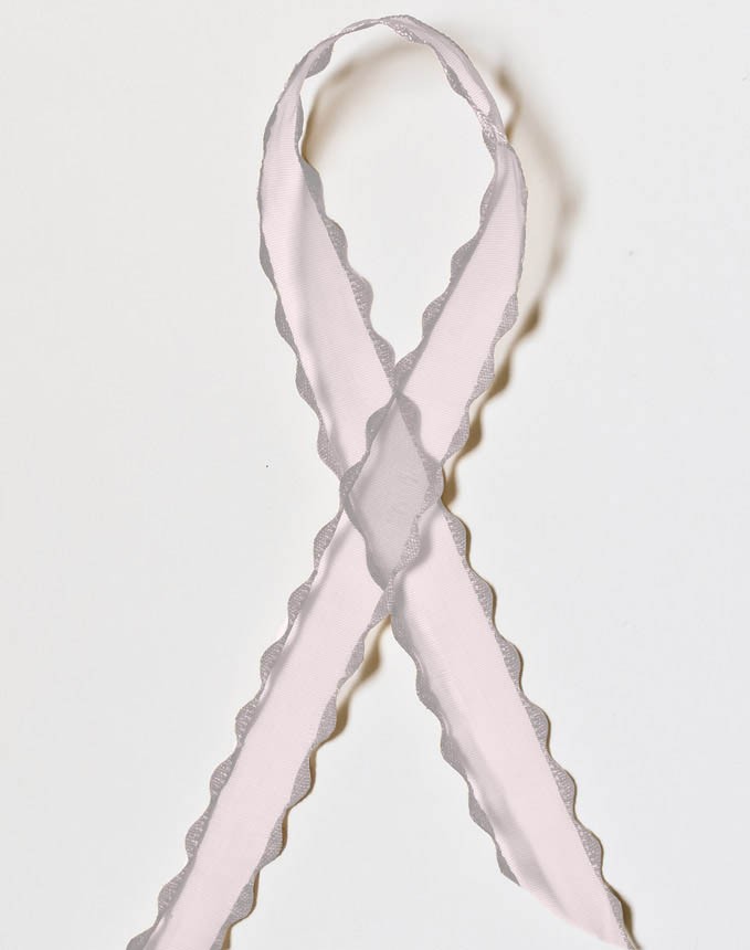 אורגנזה זיג זג - לבן