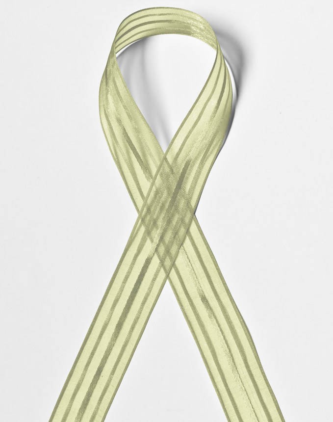 אורגנזה פסים - זהב בהיר