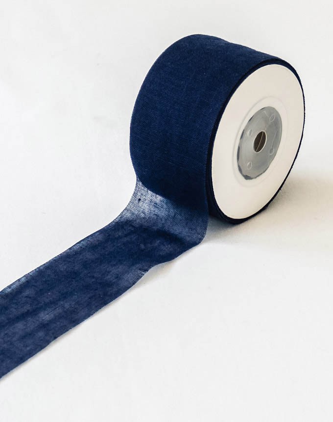 סרט כותנה שויצרית - כחול כהה