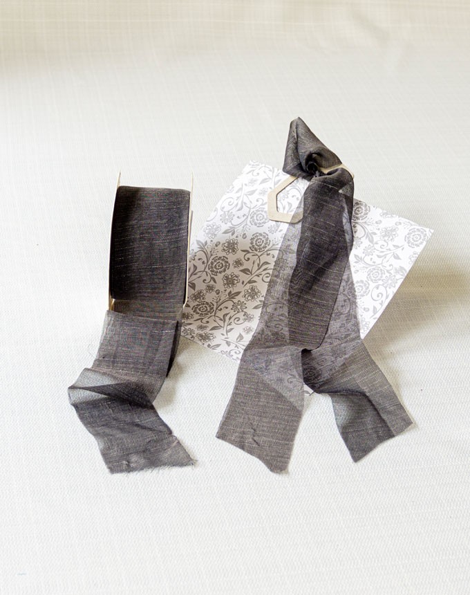 סרט שיפון - אפור