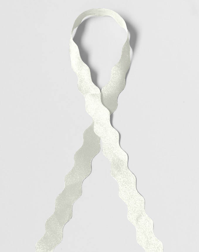 סטן זיג זג - לבן שבור