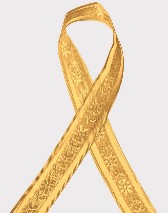 ג'קארד פרח - זהב